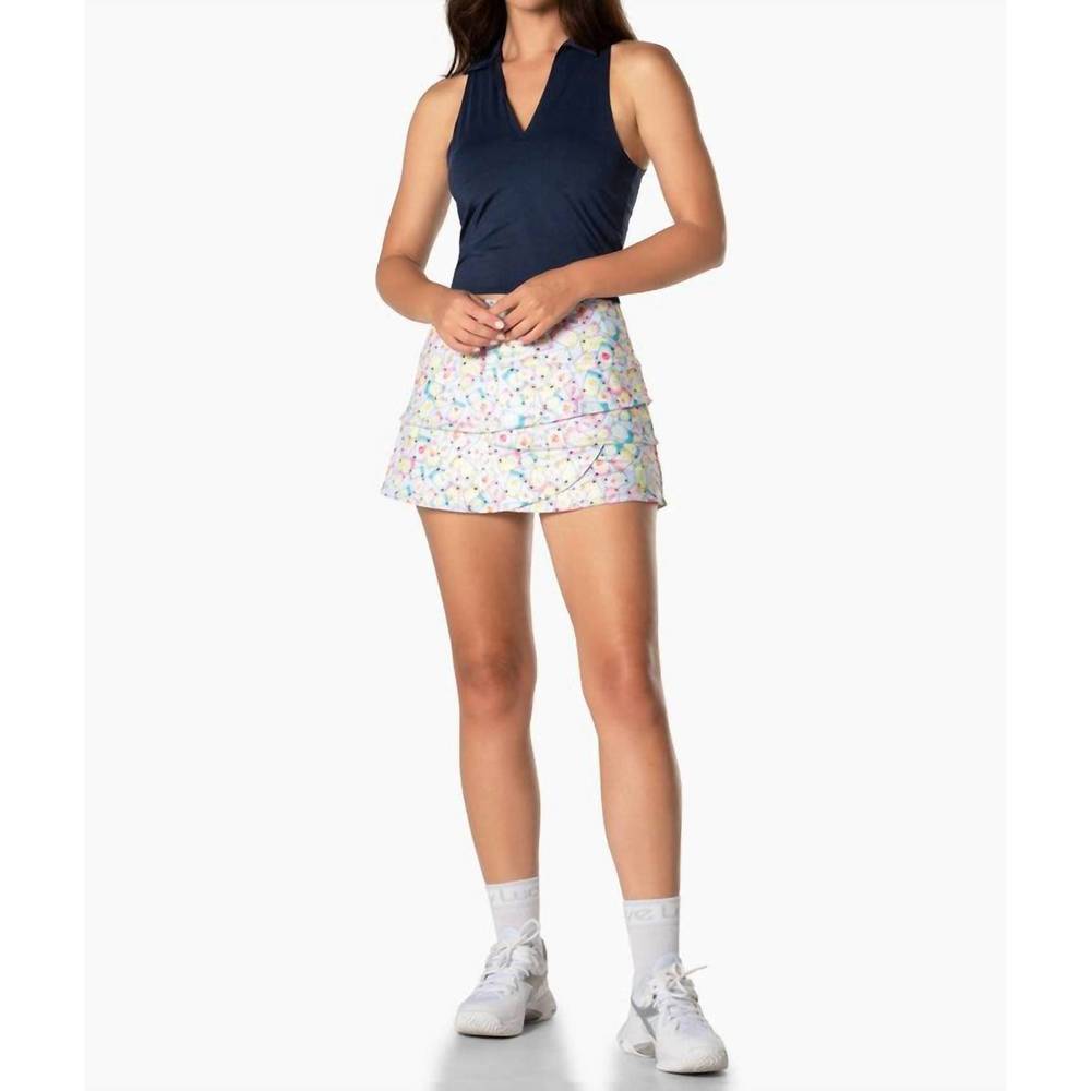 NEW LUCKY IN LOVE women's poker face scallop skirt in multi - Picture 3 of 3